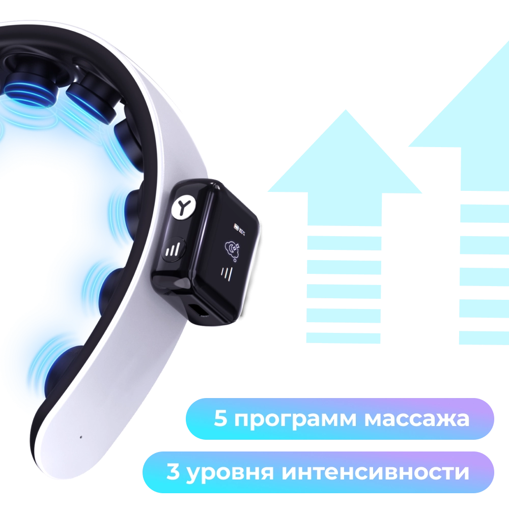 Пять программ массажа и три уровня интенсивности Yamaguchi Headband